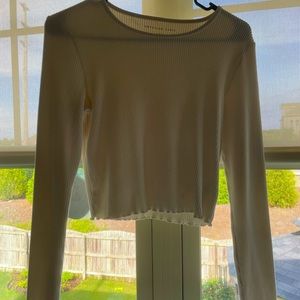 american eagle long sleeve cropped sweater
